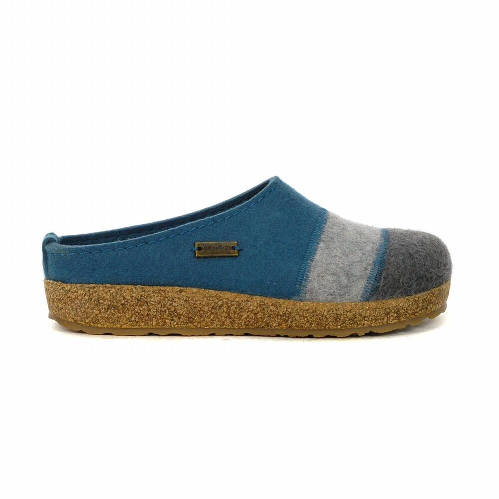 NEW HAFLINGER women's grizzly lines clogs in turquoise